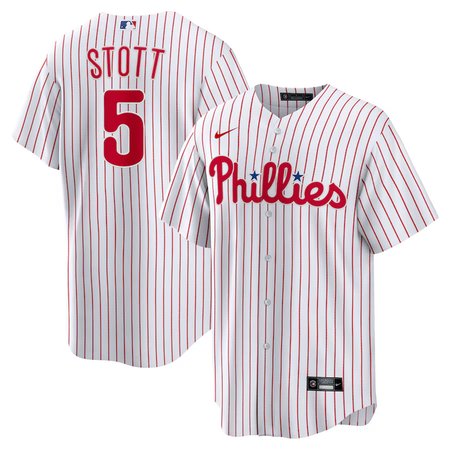Men's Philadelphia Phillies #5 Bryson Stott White Cool Base Stitched Baseball Jersey