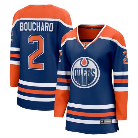 Women's Edmonton Oilers #2 Evan Bouchard Royal Home Player Jersey