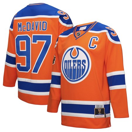 Men's Edmonton Oilers #97 Connor McDavid Orange Power Play Jersey