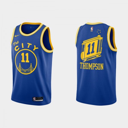Men's Golden State Warriors #11 Klay Thompson 2020-2021 Blue Dri-FIT Hardwood Classic Stitched NBA Jersey