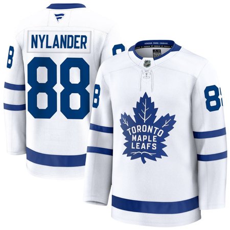 Men's Toronto Maple Leafs #88 William Nylander White Away Premium Player Jersey
