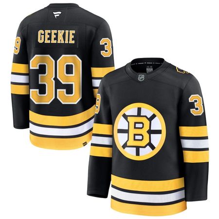 Youth Boston Bruins #39 Morgan Geekie Black Home Player Jersey
