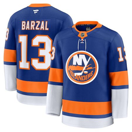 Men's New York Islanders #13 Mathew Barzal Royal Home Premium Jersey
