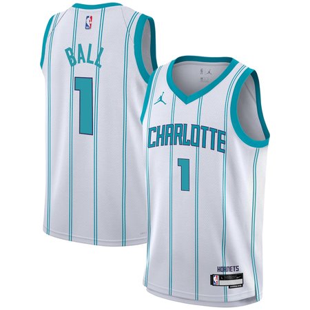 Men's Charlotte Hornets #1 LaMelo Ball Teal Swingman Icon Edition Jersey