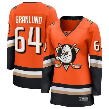 Women's Anaheim Ducks #64 Mikael Granlund Orange Home Player Jersey