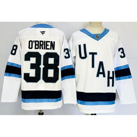Men's Utah Mammoth #38 Liam O'Brien White 2024-25 Stitched Premium Jersey