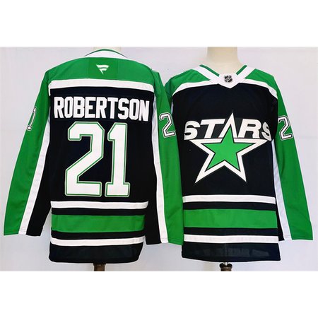 Youth Dallas Stars #21 Jason Robertson Black 2024-25 Reverse Retro Stitched Jersey