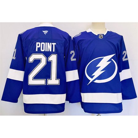Youth Tampa Bay Lightning #21 Brayden Point 2024-25 Blue Stitched Jersey