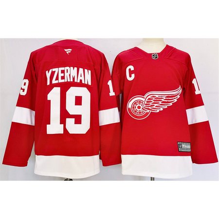 Youth Detroit Red Wings #19 Steve Yzerman Red 2024-25 Stitched Jersey