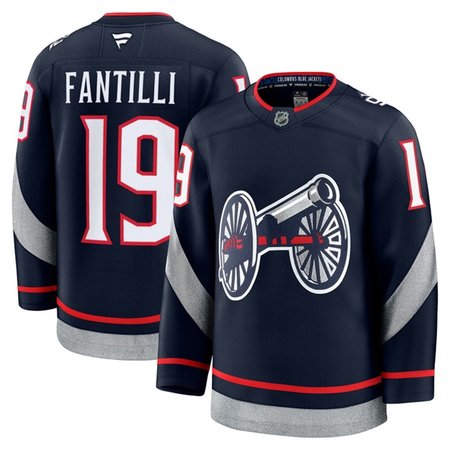Men's Columbus Blue Jackets #19 Adam Fantilli Navy 2024-25 Stitched Hockey Premium Jersey
