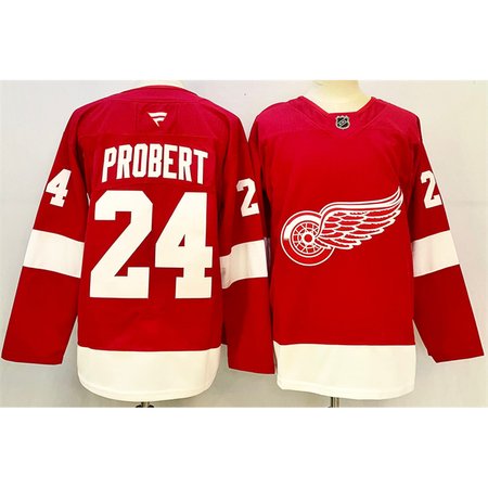 Youth Detroit Red Wings #24 Bob Probert Red 2024-25 Stitched Jersey