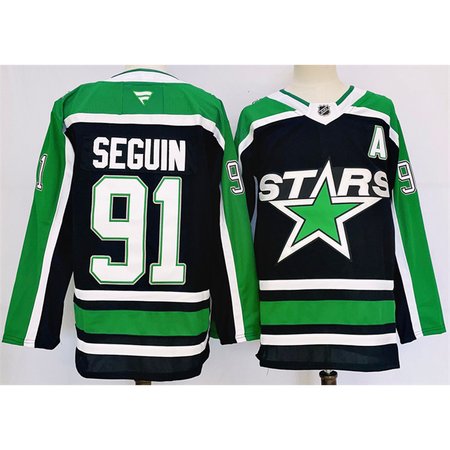 Youth Dallas Stars #91 Tyler Seguin Black 2024-25 Reverse Retro Stitched Jersey