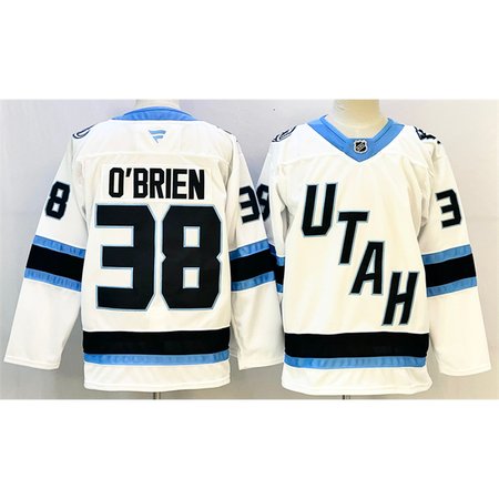 Men's Utah Mammoth #38 Liam O'Brien White Stitched Premium Jersey