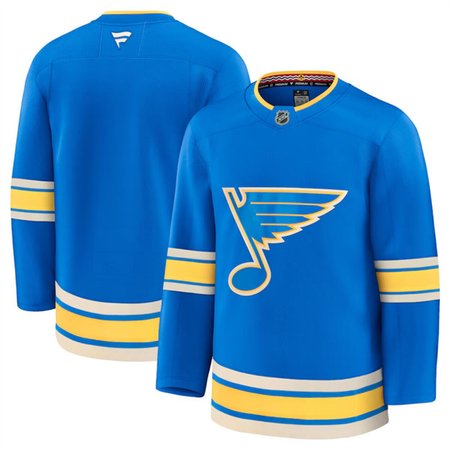Men's St. Louis Blues Blank Blue 2024-25 Alternate Stitched Hockey Premium Jersey