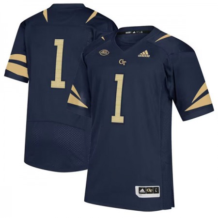 Men's Georgia Tech Yellow Jackets ACTIVE PLAYER Custom Navy Stitched Jersey Men's Georgia Tech Yellow Jackets ACTIVE PLAYER Custom Navy Stitched Jersey