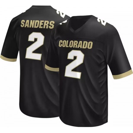 Men's Colorado Buffaloes #2 Shedeur Sanders Black Stitched Football Jersey