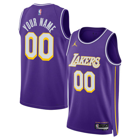 Men's Los Angeles Lakers Purple Statement Edition Swingman Custom Jersey