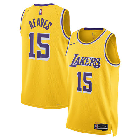Youth Los Angeles Lakers #15 Austin Reaves Gold Icon Edition Swingman Jersey