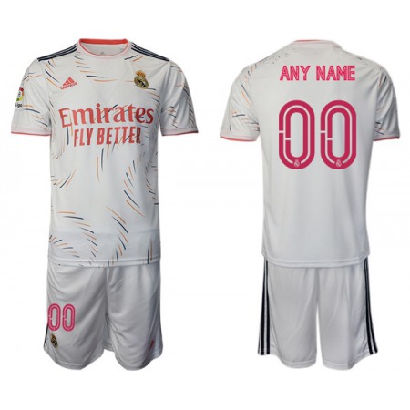 Men's Real Madrid Custom 2021/22 White Home Soccer Jersey Suit
