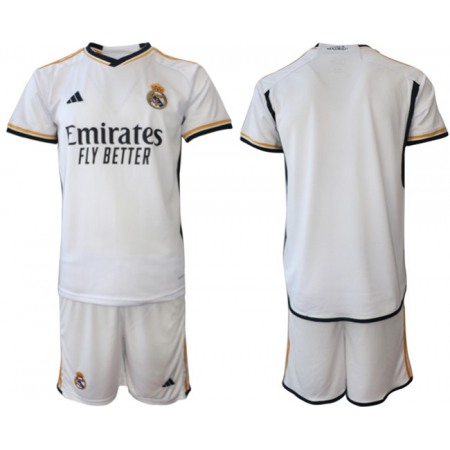 Men's Real Madrid Custom 23/24 White Home Soccer Jersey Suit