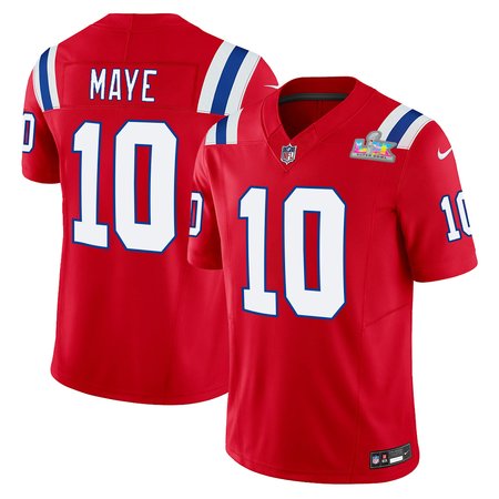 Youth New England Patriots #10 Drake Maye Red F.U.S.E. Vapor Limited Stitched Football Jersey