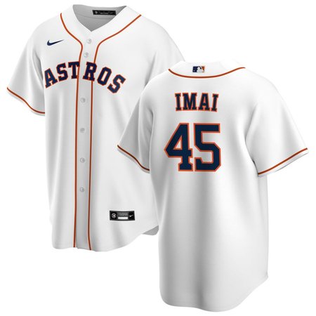 Men's Houston Astros #45 Tatsuya Imai White Home Replica Jersey