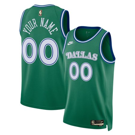 Men's Dallas Mavericks Nike Green Swingman Classic Edition Custom Jersey