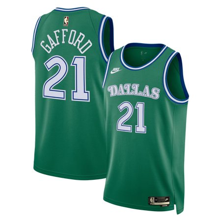 Youth Dallas Mavericks #21 Daniel Gafford Nike Green Swingman Classic Edition Jersey