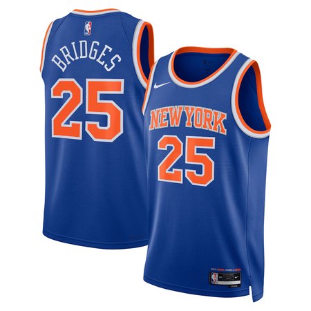 Women's New York Knicks #25 Mikal Bridges Nike Blue Swingman Icon Edition Jersey