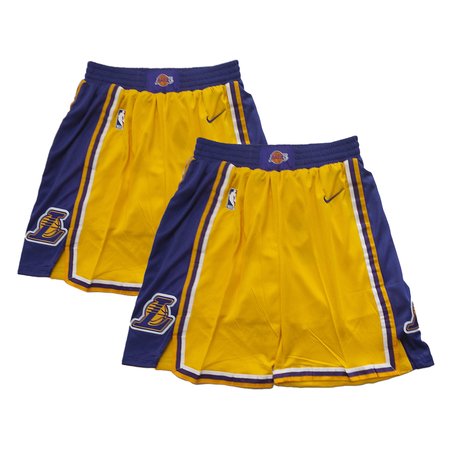 Men's Los Angeles Lakers Yellow Shorts