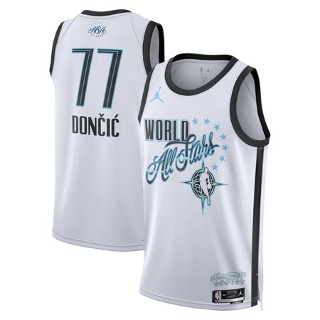 Men's 2026 NBA All-Star #77 Luka Doncic White Game Swingman Jersey