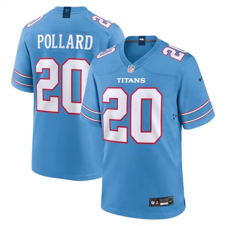 Youth Tennessee Titans #20 Tony Pollard Dike Nike Light Blue Game Jersey