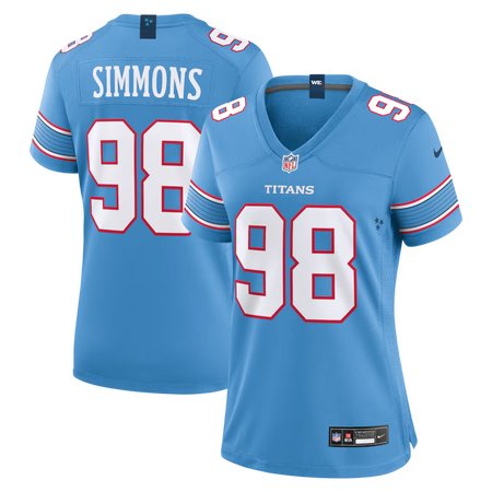 Women's Tennessee Titans #98 Jeffery Simmons Nike Light Blue Game Jersey