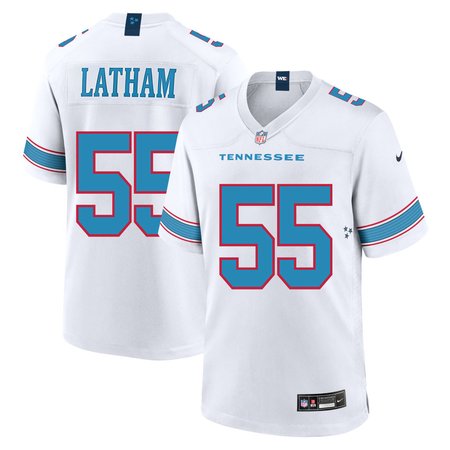 Men's Tennessee Titans #55 JC Latham Dike Nike White Game Jersey