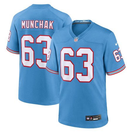 Youth Tennessee Titans #63 Mike Munchak Nike Light Blue Retired Player Alternate Game Jersey