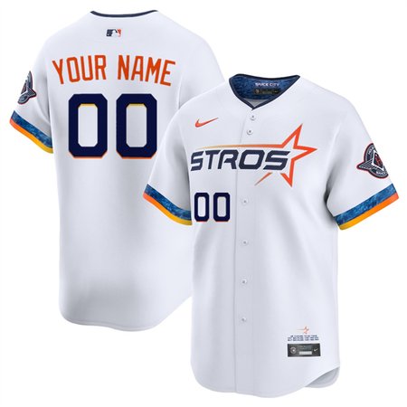 Men's Houston Astros Active Player Custom White 2025 City Connect Limited Stitched Baseball Jersey