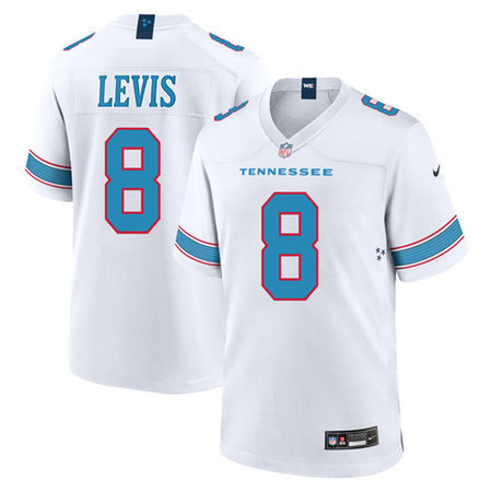 Men's Tennessee Titans #8 Will Levis White Game Jersey