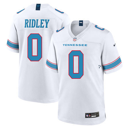 Men's Tennessee Titans #0 Calvin Ridley Nike White Game Jersey