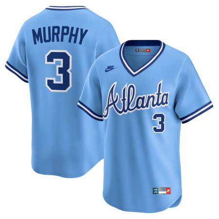 Youth Atlanta Braves #3 Dale Murphy Nike Light Blue Throwback Cooperstown Collection Limited Jersey
