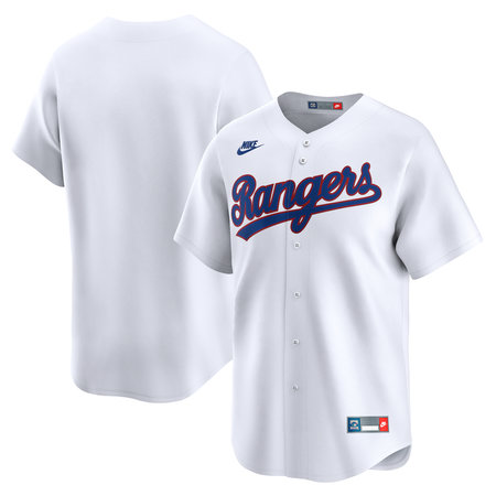 Youth Texas Rangers Nike White Cooperstown Collection Limited Jersey