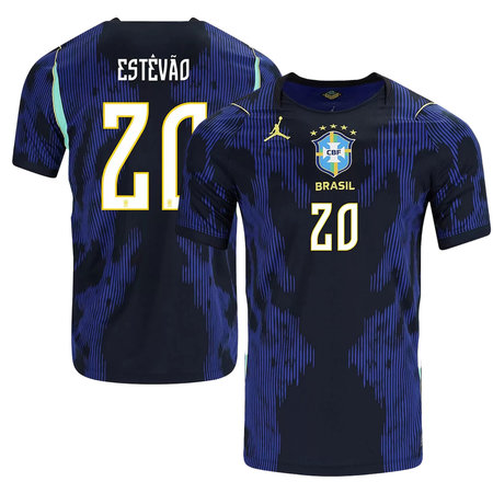 Men's ESTÊVÃO #20 Brazil Away Replica Jersey World Cup 2026