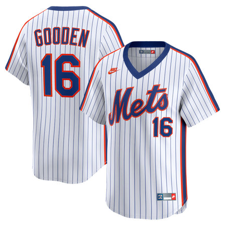 Men's New York Mets #16 Dwight Gooden Nike White Cooperstown Collection Limited Jersey