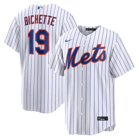 Men's New York Mets #19 Bo Bichette Nike White Home Replica Jersey