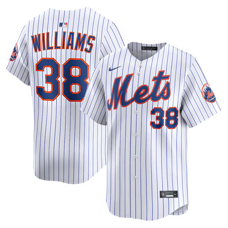Youth New York Mets #38 Devin Williams White Alternate Limited Stitched Baseball Jersey