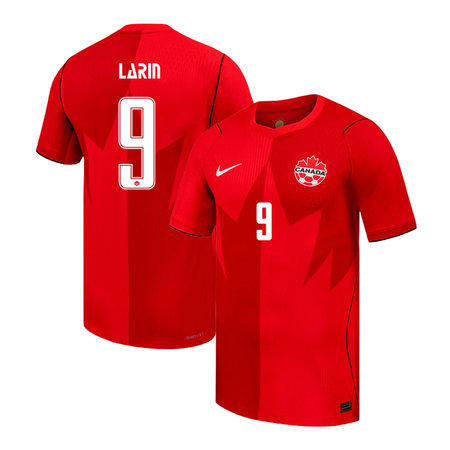 Kid's Cyle Larin #9 Canada Home Match Authentic Jersey World Cup 2026