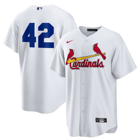 Men's St. Louis Cardinals #42 Jackie Robinson Nike White Home 2025 Jackie Robinson Day Replica Jersey