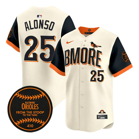 Men's Baltimore Orioles #25 Pete Alonso Cream 2026 City Connect Stitched Jersey