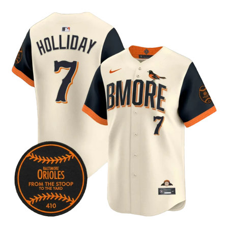 Men's Baltimore Orioles #7 Jackson Holliday Cream 2026 City Connect Stitched Jersey