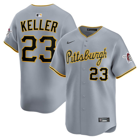 Men's Pittsburgh Pirates #23 Mitch Keller Nike Gray Road Limited Jersey