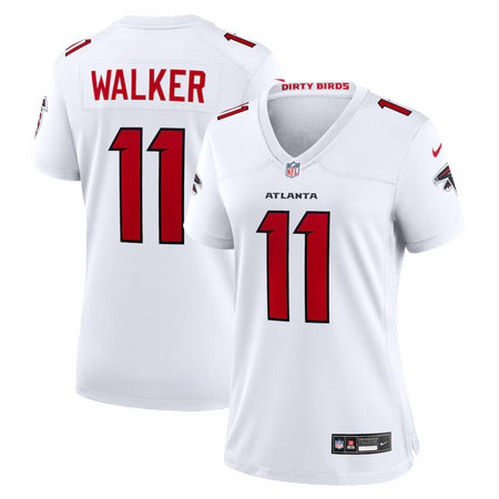 Women's Atlanta Falcons #11 Jalon Walker Nike White Game Jersey